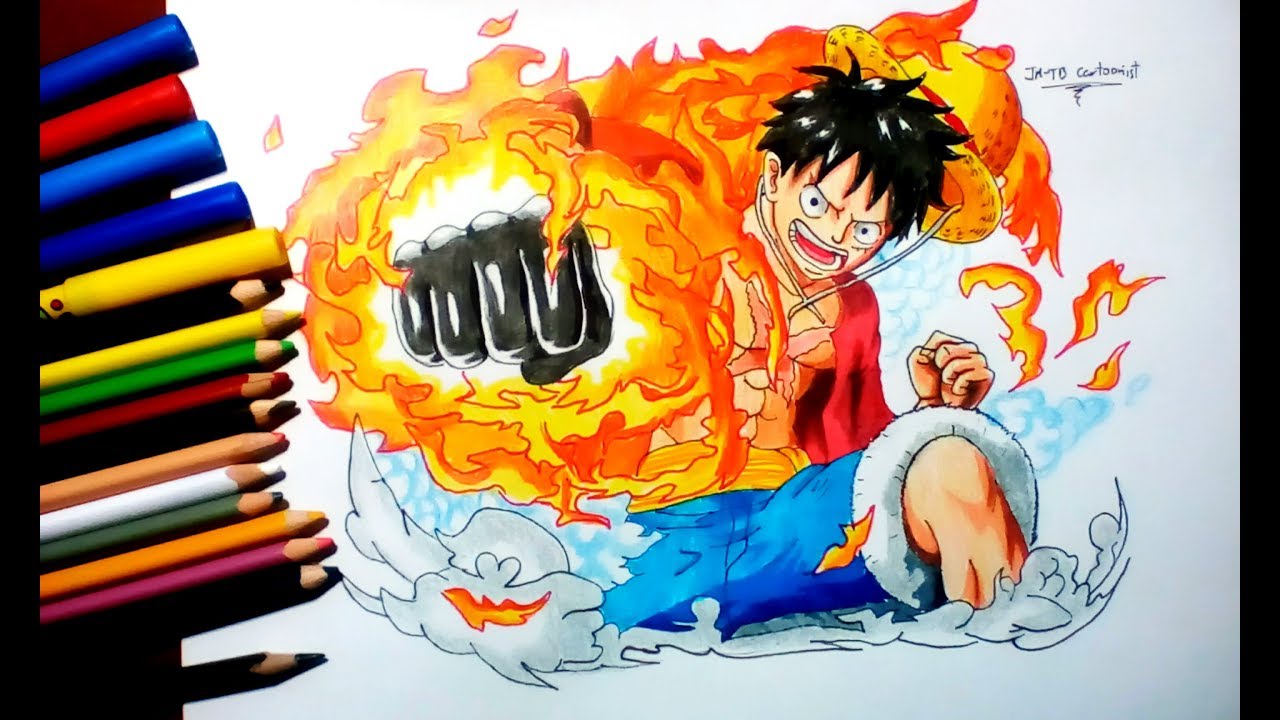 Como Dibujar a Luffy /Drawing Monkey D. luffy Red Hawk /One Piece - YouTube